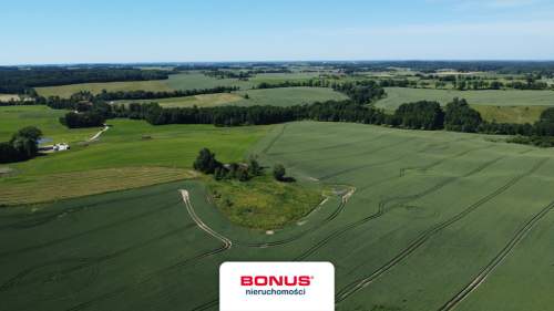 Duża działka 5858 m2 z WZ na Warmii gm. Kolno