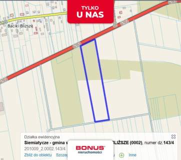 Działka rolno - leśna 2,78 ha