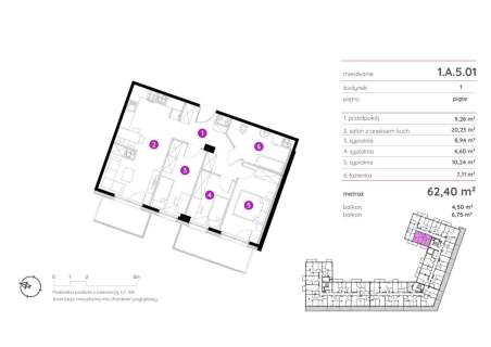 Czteropokojowe Mieszkanie z 2 Balkonami Smart Home