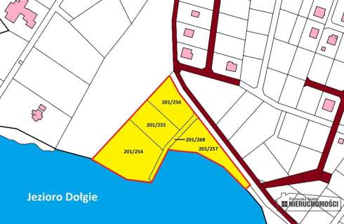 Dostęp do jeziora Dołgie, ok.190 m linii brzegowej