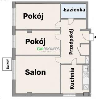 Trzy pokoje z osobną kuchnią blisko metra