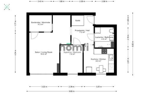 50 m2 w centrum Bielska 2 miejsca garażowe