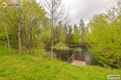 prywatny staw i las 200 m lini brzegowej