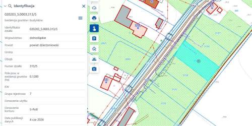 na sprzedaż DZIAŁKA BUDOWLANA 12ar - Piskorzów / gmina Piesz