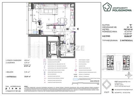 Dwupoziomowy apartament Poligonowa