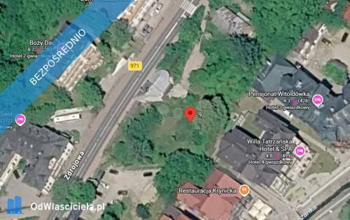 Działka inwestycyjna Krynica-Zdrój, ul. Zdrojowa 9