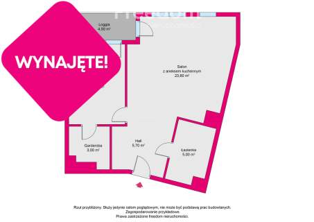 2 przestronne pokoje przy Galerii Mokotów