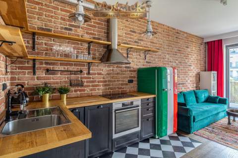Designerska kawalerka garaż w Miasteczku Wilanów