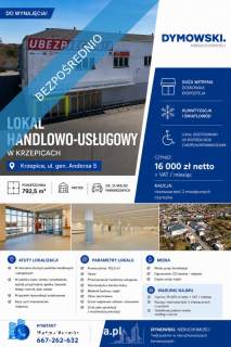  Lokal handlowo-usługowy do wynajęcia Krzepice, ul. Andersa 5