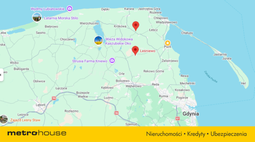 Działka budowlana 1029 m z mediami- Leśniewo/Puck