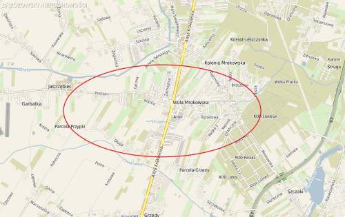 Wola Mrokowska, teren inwestycyjny, 5,5ha usługowa