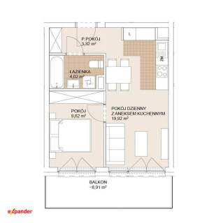 Gotowe 2 pok 37mkw /Wysoki standard/Satre Miasto/Balkon 9mkw