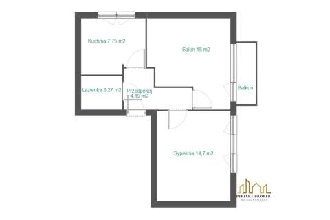 2 pokoje, 1 piętro, balkon, Uniwersytet Medyczny