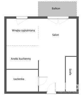 Kawalerka, os. Jarzębinowe balkon