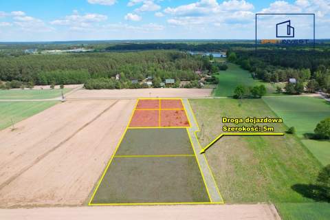 Działki letniskowe z MPZP - 1 km od jeziora, 2 km od rzeki