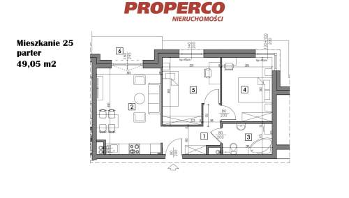 Mieszkanie 3 pok., 49,05 m2, ul. Żeromskiego