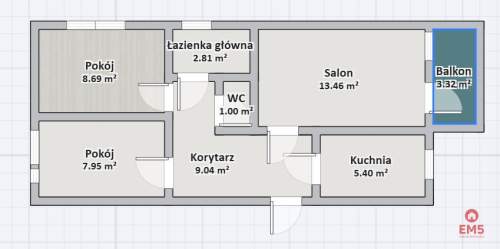 Ładne 3 pokoje 64m2 Kleosin
