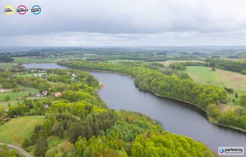 prywatny staw i las 200 m lini brzegowej