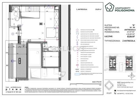 Dwupoziomowy apartament Poligonowa