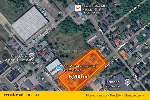 Teren inwestycyjny 6200 m utwardzony plac