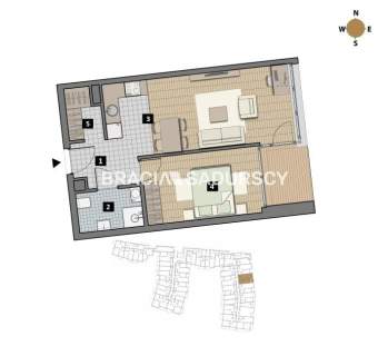 Dostępne mieszkania od 25m2 do 63m2.