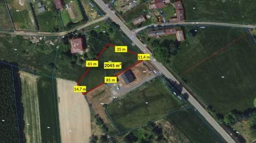 Działka budowlana Mzyki 2045m2, gm Koziegłowy