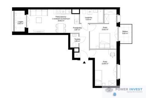 3 pokoje Dwustronne Loggia i Balkon 0% PCC