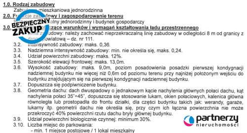 Działka z WZ budynek jednorodzinny k. Trąbek