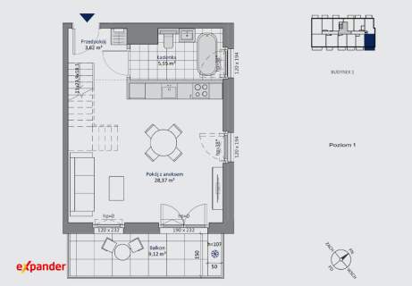 Dwupiętrowy apartament nad morzem 4 pokoje 23% Vat