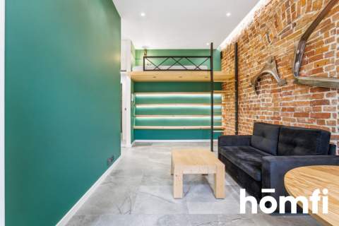 Unikalna kawalerka w stylu loft z antresolą