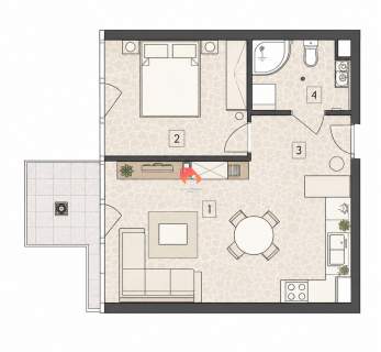 2 pokoje 35,9m2/3p. nowa inwestycja Okole, taras