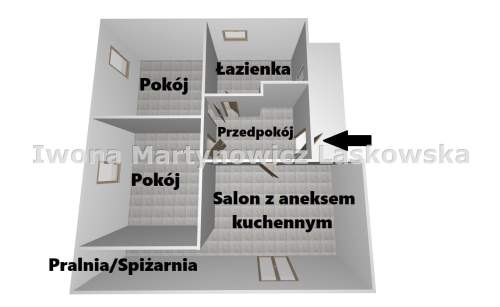 Mały dom na 7 - arowej działce, 3 pokoje - Ścinawa