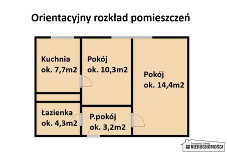 Dwupokojowe mieszkanie na 1 piętrze w Szczecinku.
