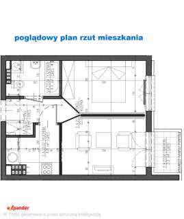 2 osobne pokoje, osobny aneks kuchenny nowe budownictwo od lipca