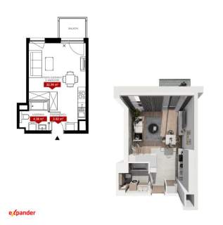 Promocyjna cena Kawalerka w sercu Jeżyc - balkon