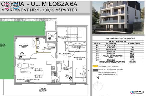 Apartament 4 pok z ogródkiem i tarasem