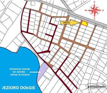 Działka położona blisko jeziora Dołgie.