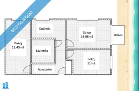 Mieszkanie w Sopocie/3-pokoje/balkon/widok na morze/parking
