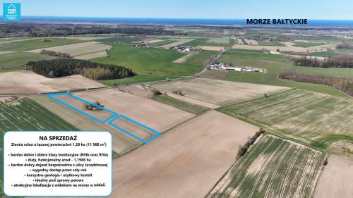 Grunt rolny 1,20 ha Sobieńczyce