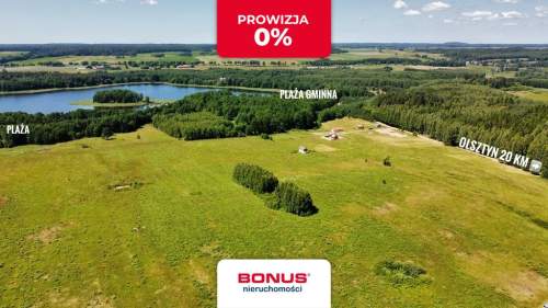 dz. budowlana nad jeziorem, raty 0%