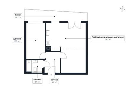 2 pokoje, duży balkon Mieszkanie ze służebnością