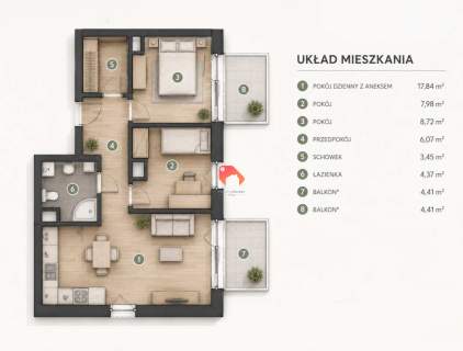 NOWE 3 POKOJOWE 48,4M2/4p - BEZ PCC I PROWIZJI