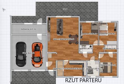 Jedyny bungalow w Tuchomiu kominek, duży ogród