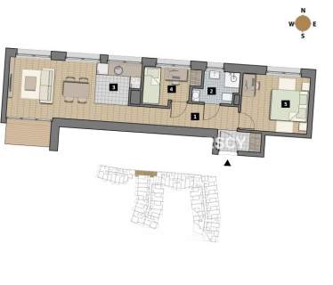 Dostępne mieszkania od 25m2 do 63m2.