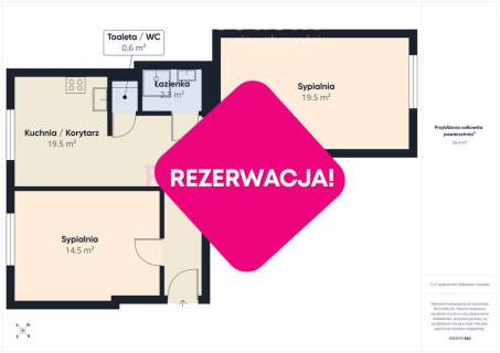 2-pokojowe mieszkanie 52m2-Wierzbica