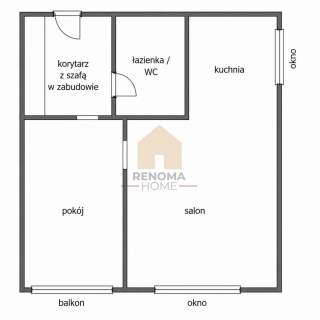 2 pokoje z balkonem parter Sucharskiego 30,5