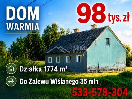 Dom wolnostojący do remontu - Warmia