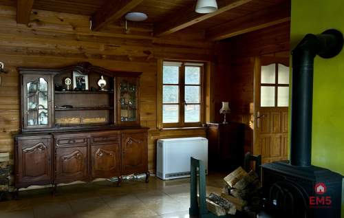Drewniany dom premium nad stawem 1 ha Sauna