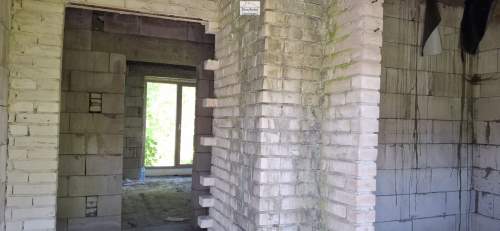 Dom blisko rzeki Nida , Jurków gm. Wiślica pow. Buski , Ś
