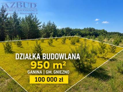 Działka na sprzedaż, 950 m2, Ganina